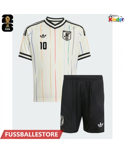 Günstige Japan Ritsu Doan #10 Auswärts Trikotsatzt Kinder WM 2026 Kurzarm (+ Kurze Hosen)